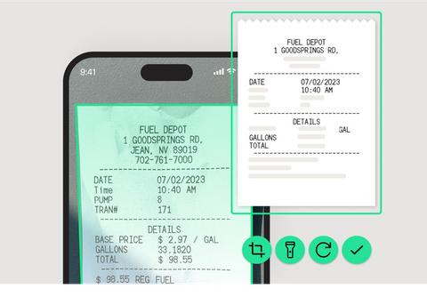 Streamline expense reporting with our Invoice and receipt Rotation Feature From Payhawk